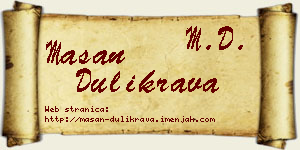 Mašan Dulikrava vizit kartica